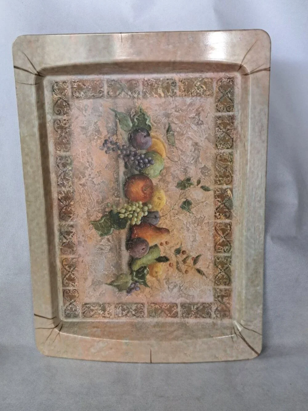 Pimpernel Tuscan Fruit Serving Tray 19x14 Melamine Vintage Decor